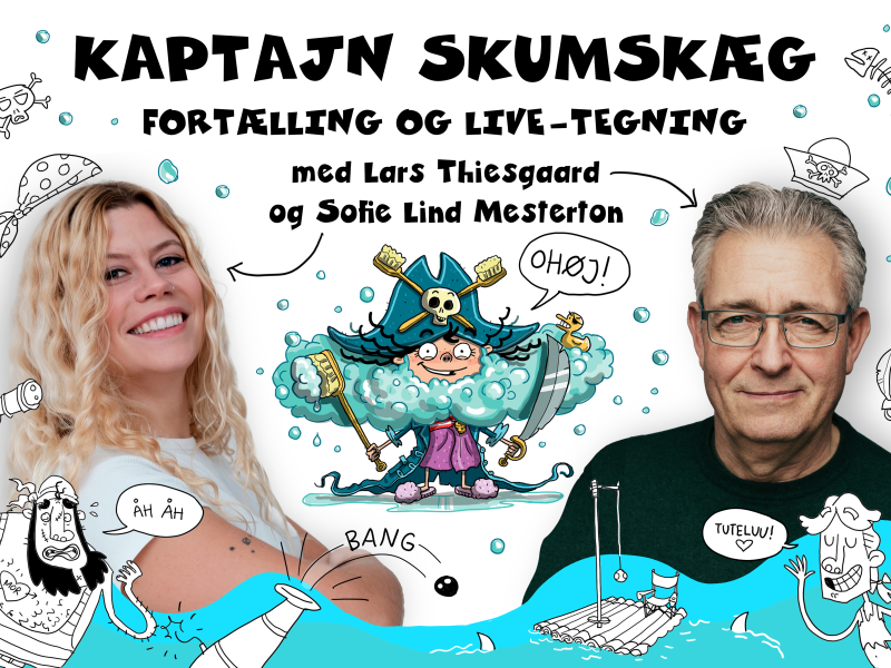 Kaptajn Skumskæg: Fortælling og live-tegning